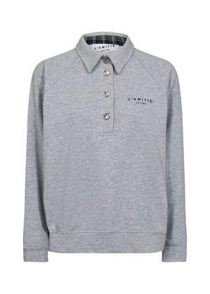 Polo logo sweat Grey Melange HAUTE L\'AMITIÈ 